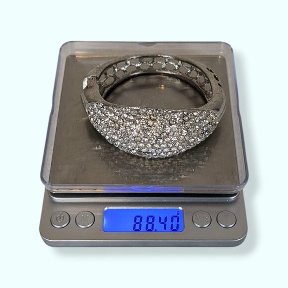 Metal Cut Out Rhinestone Hinge Bracelet - Picture 7 of 7